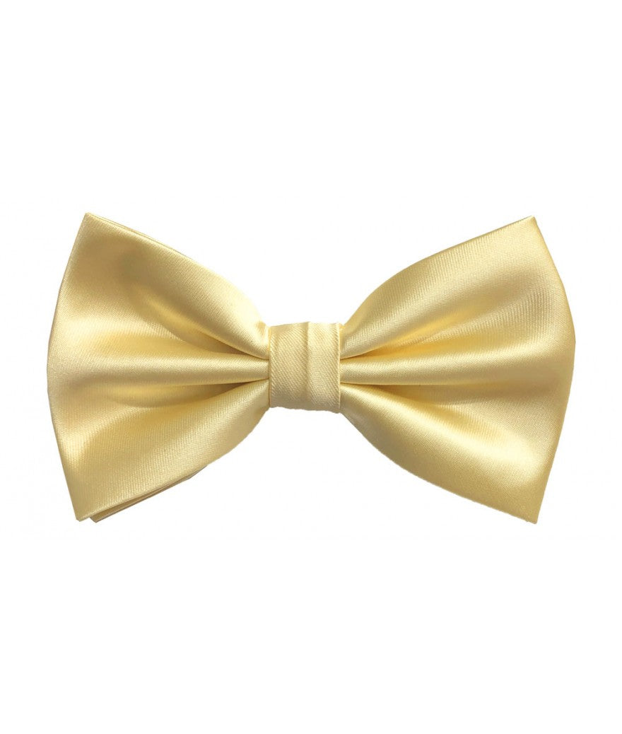 BQ | BT100 | SOLID SATIN BOW TIES & HANKIE PRE-TIED