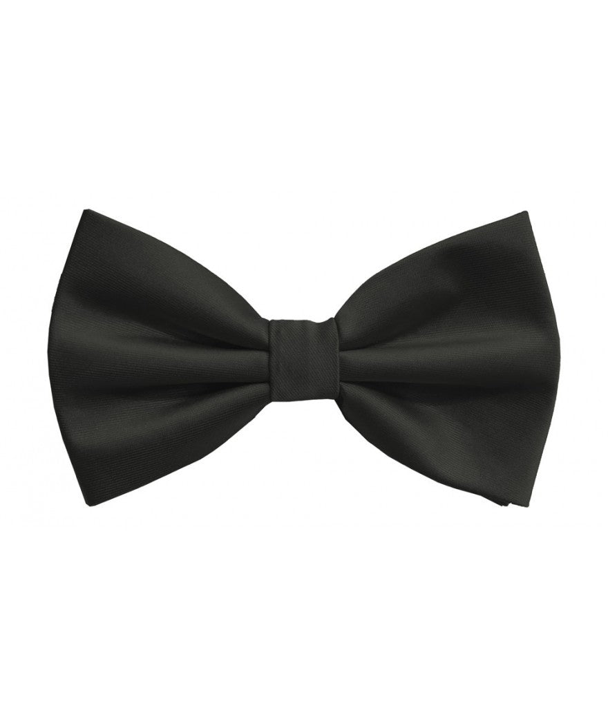 BQ | BT100 | SOLID SATIN BOW TIES & HANKIE PRE-TIED