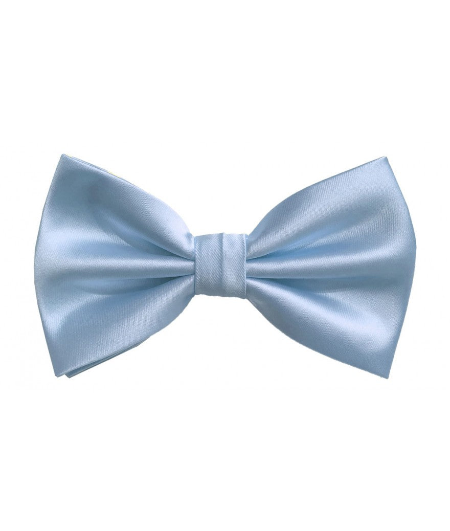 BQ | BT100 | SOLID SATIN BOW TIES & HANKIE PRE-TIED