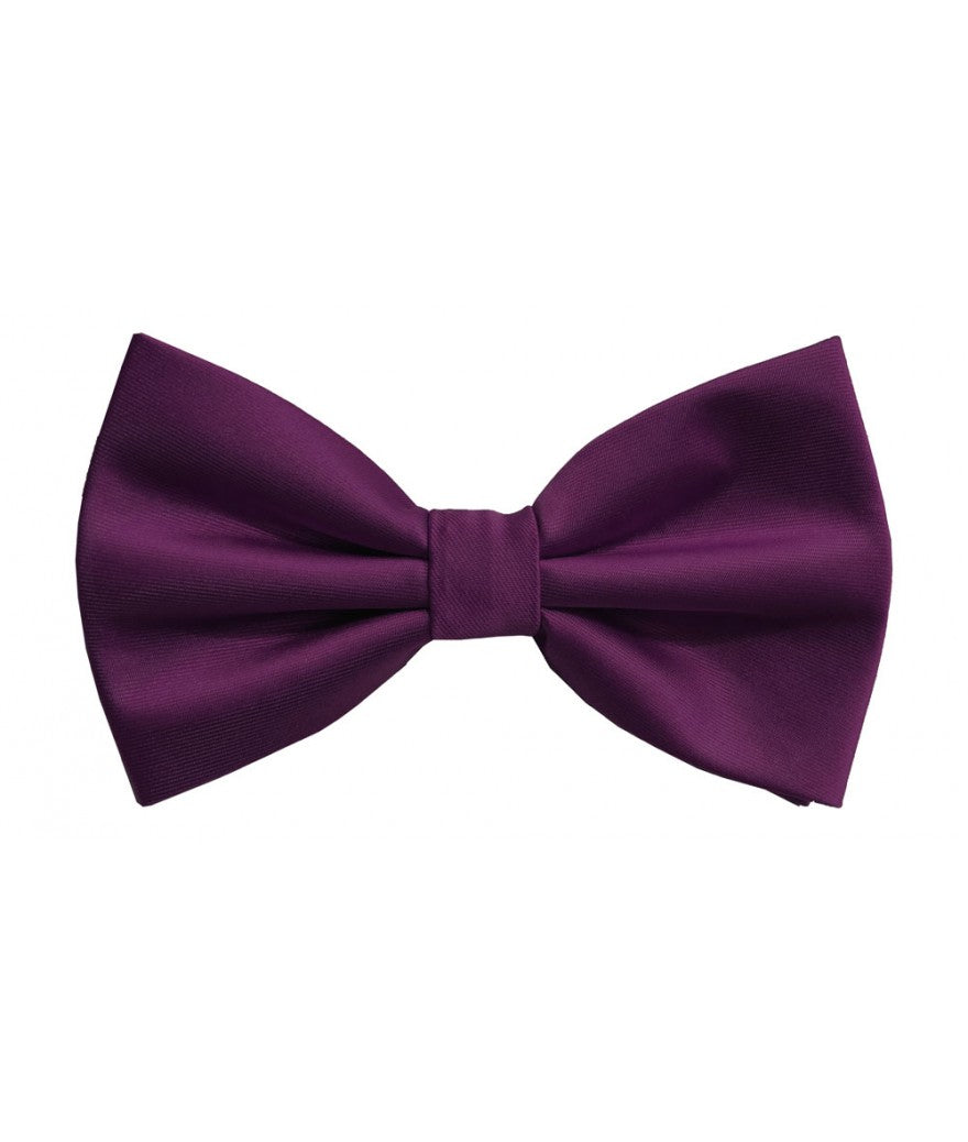 BQ | BT100 | SOLID SATIN BOW TIES & HANKIE PRE-TIED