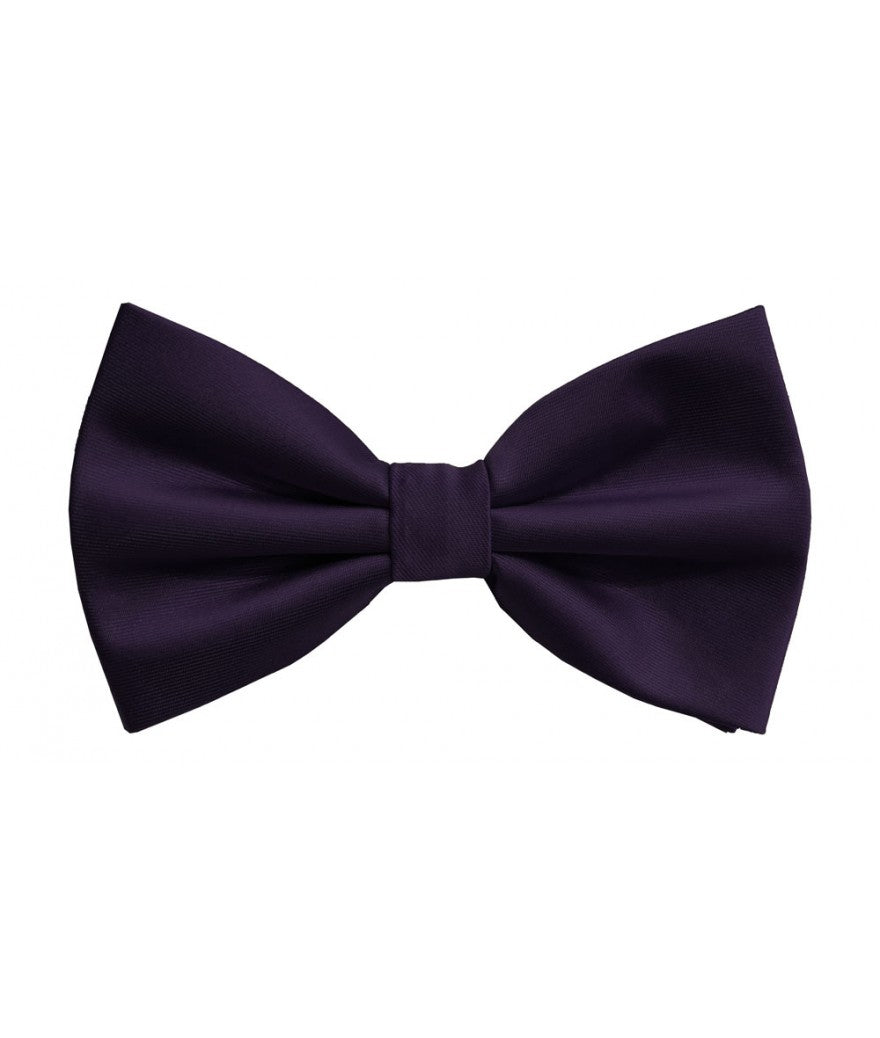 BQ | BT100 | SOLID SATIN BOW TIES & HANKIE PRE-TIED