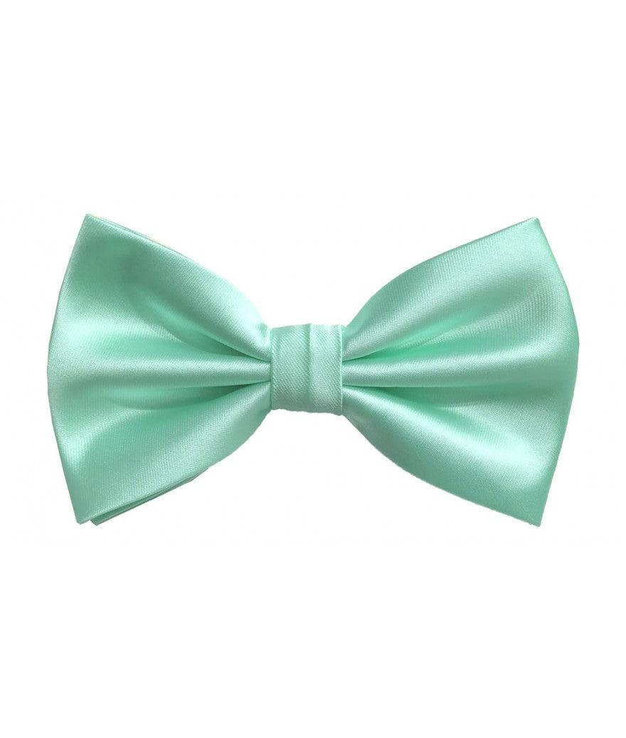 BQ | BT100 | SOLID SATIN BOW TIES & HANKIE PRE-TIED