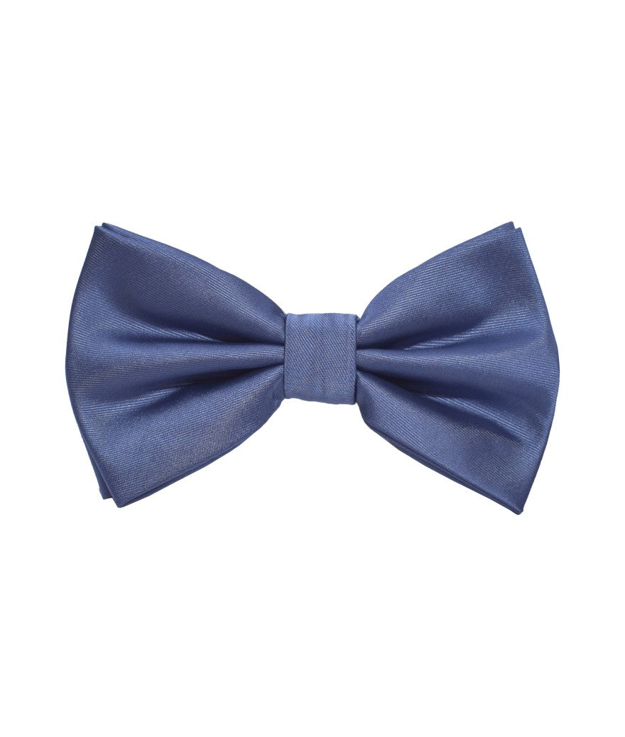 BQ | BT100 | SOLID SATIN BOW TIES & HANKIE PRE-TIED
