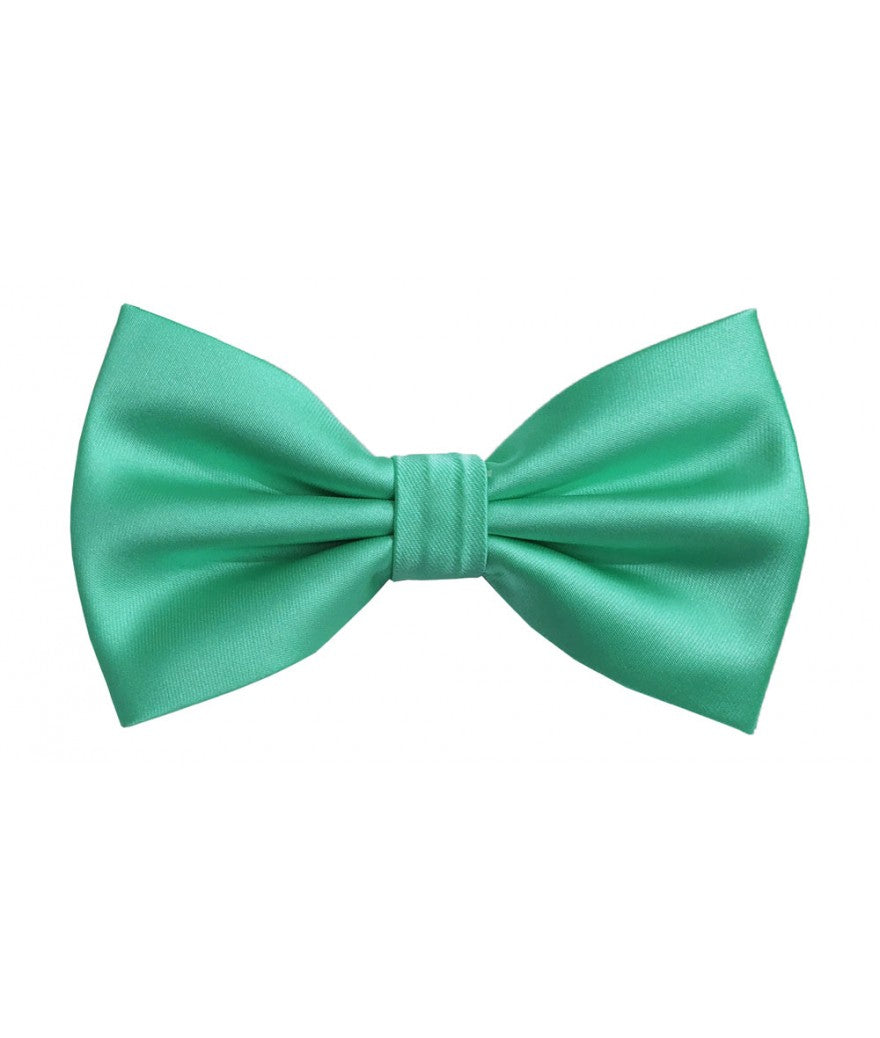 BQ | BT100 | SOLID SATIN BOW TIES & HANKIE PRE-TIED