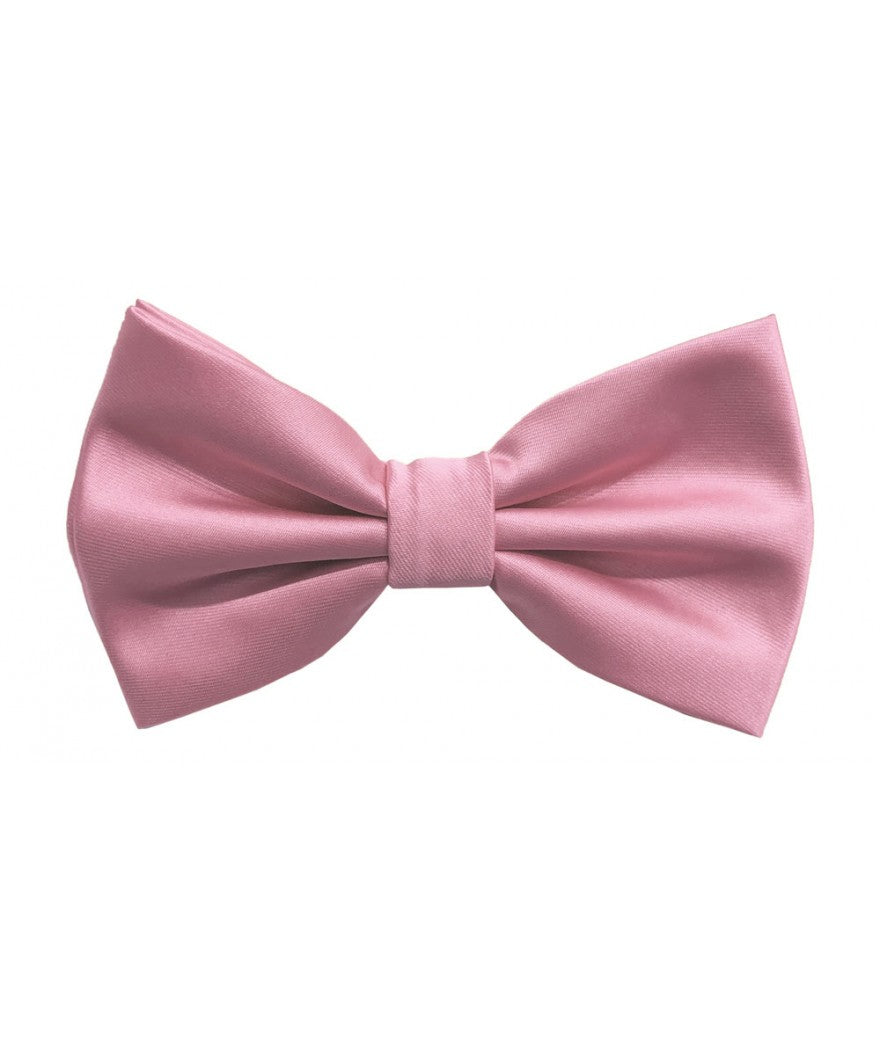 BQ | BT100 | SOLID SATIN BOW TIES & HANKIE PRE-TIED