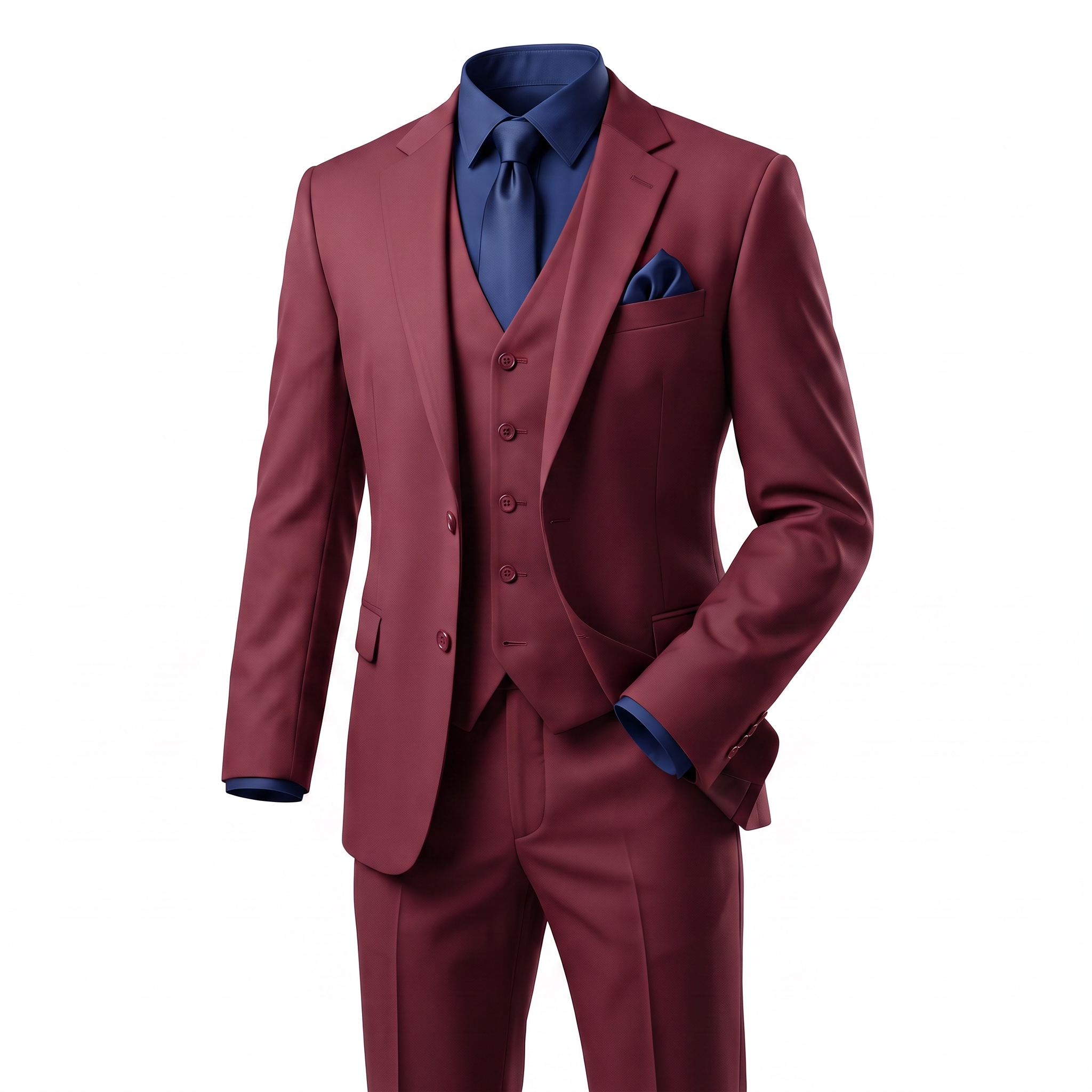 Vinci 3-Piece 2-Button Vested Suit V2TR