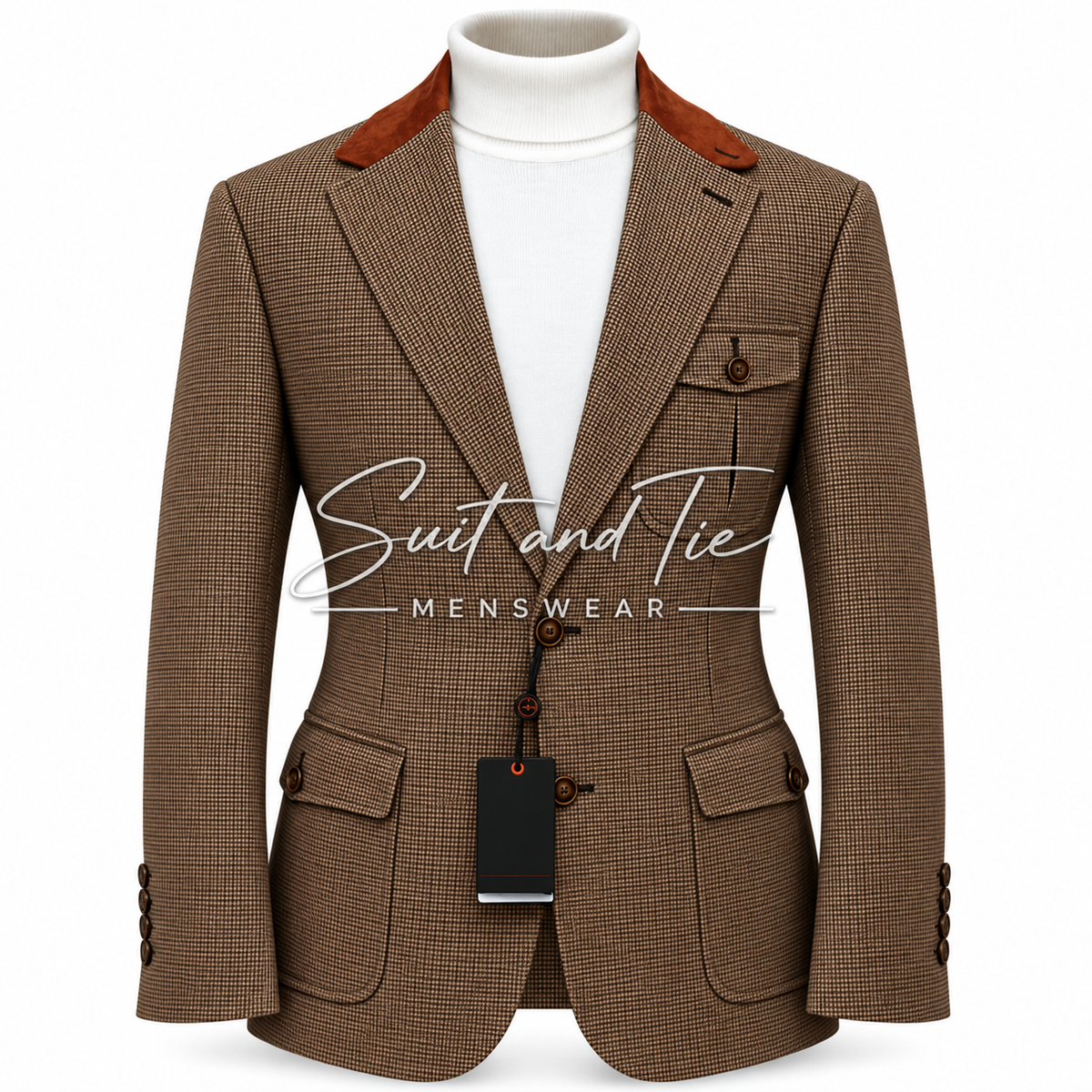 Cigar J-7108 Men's Houndstooth Blazer