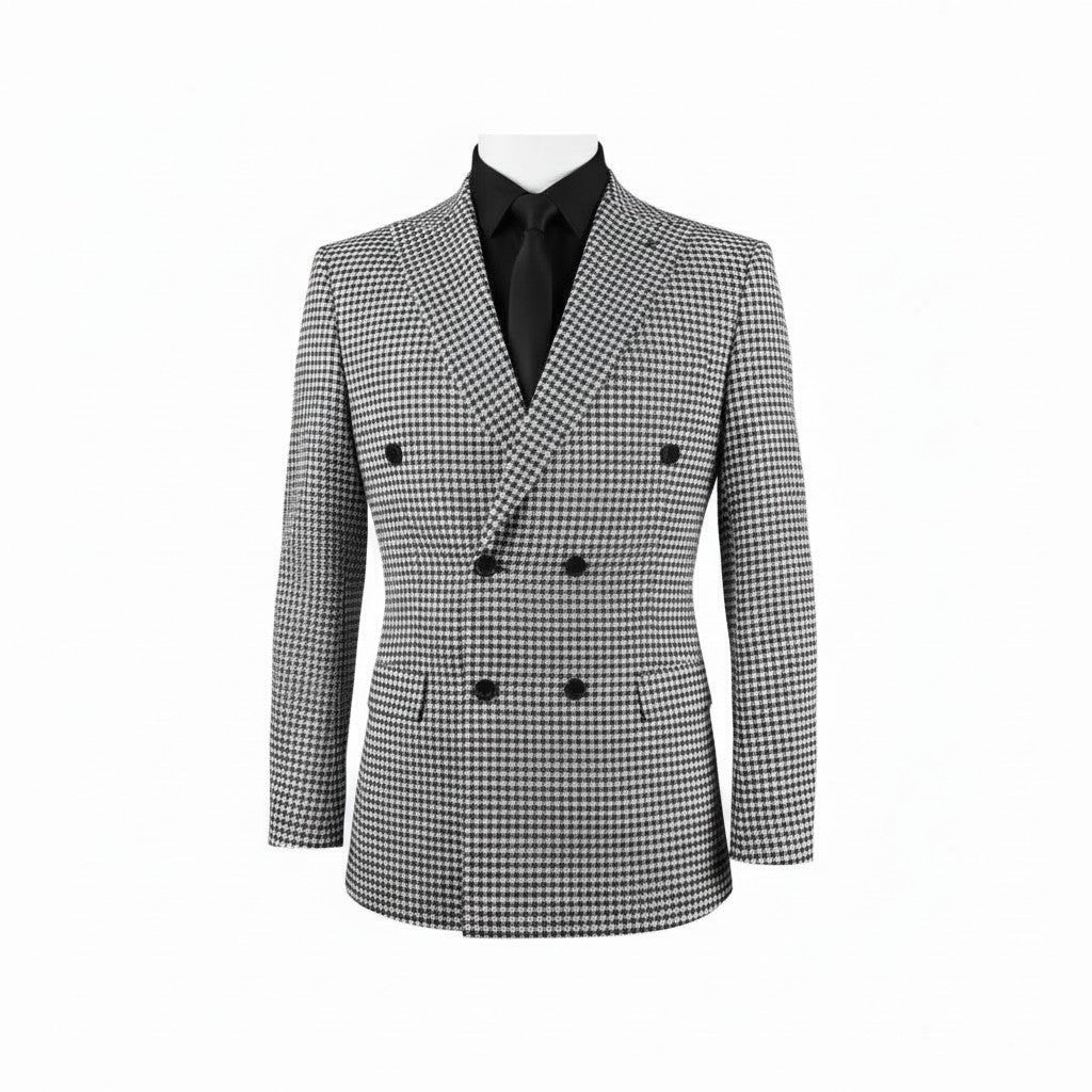 Needle & Stitch | Double Breasted Houndstooth Blazer