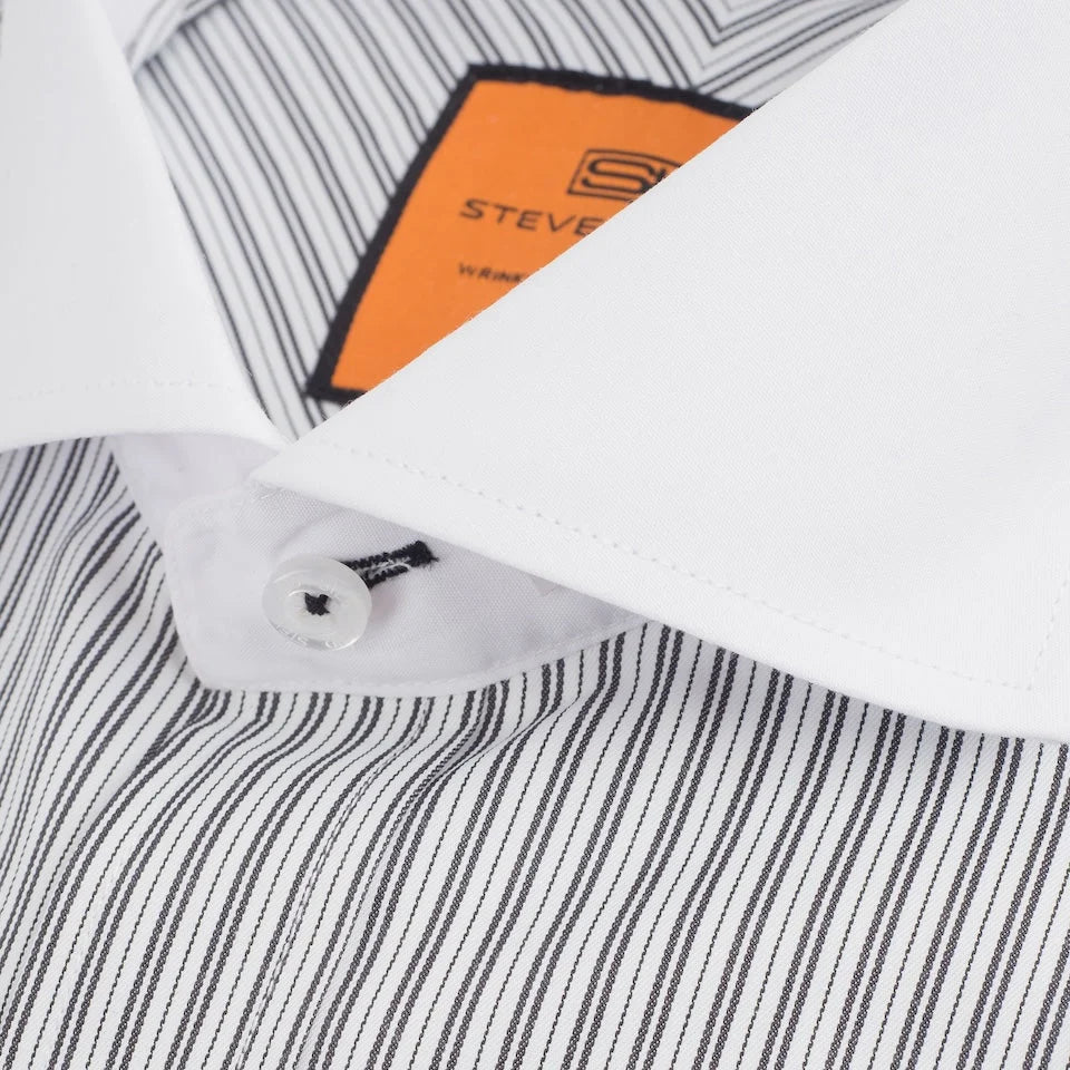 Steven Land DM275 Sidney Shadow Stripe Dress Shirt