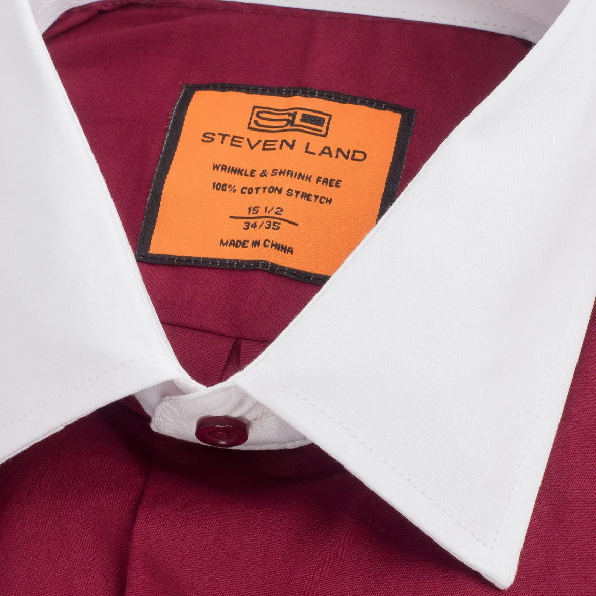 Steven Land DS117F Poplin Contrast Collar French Cuff Dress Shirt