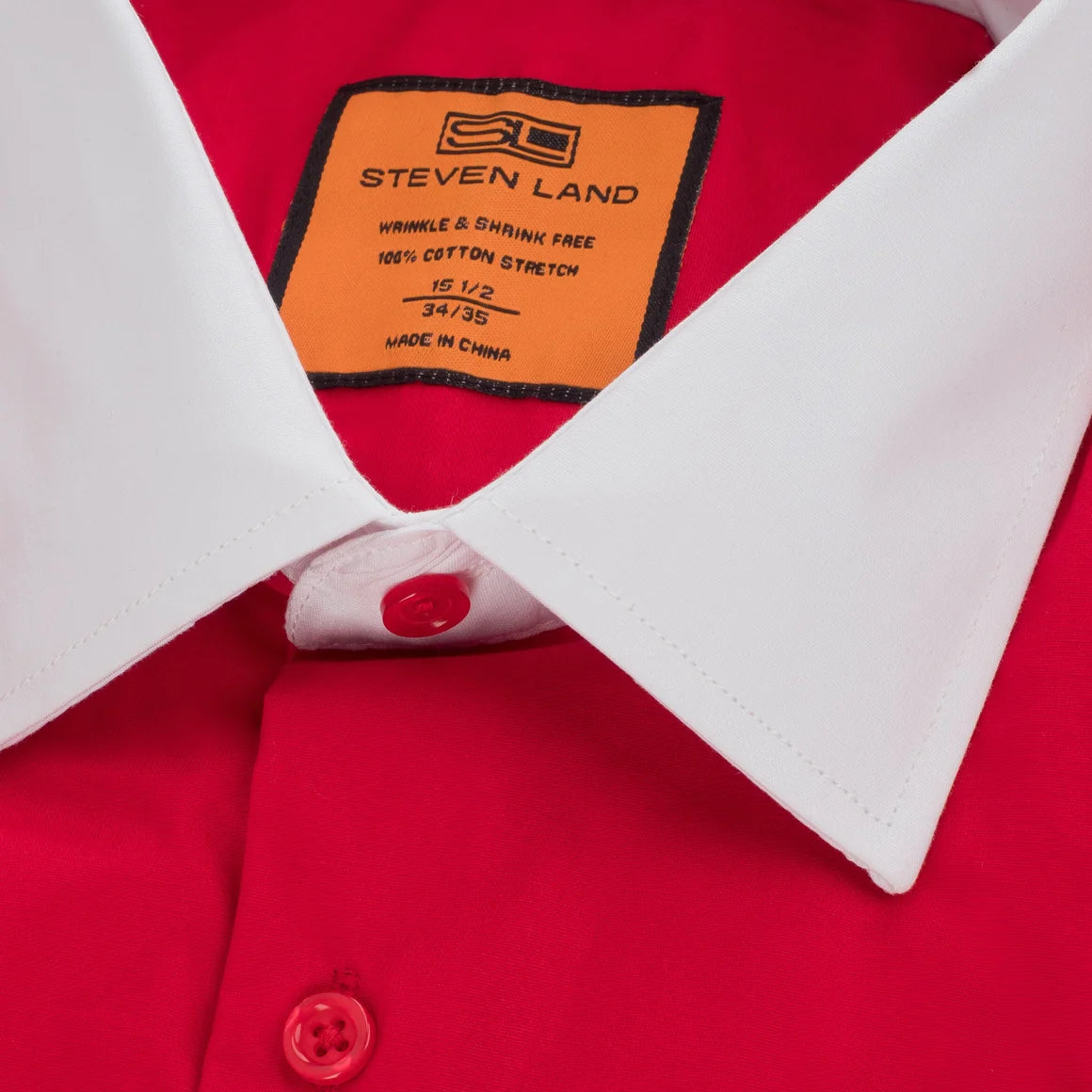 Steven Land DS117F Poplin Contrast Collar French Cuff Dress Shirt