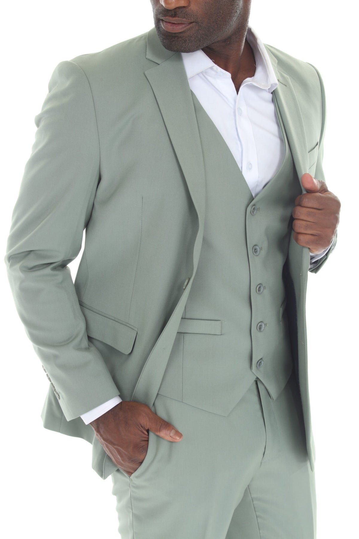 Rizza FLA24 Notch Lapel 3-Piece Suit with Double Breast Vest
