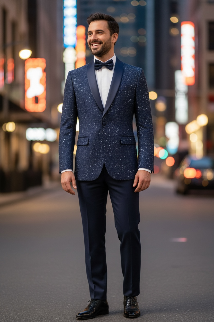 Maenza | J-2426S | Satin Peak Lapel Blazer