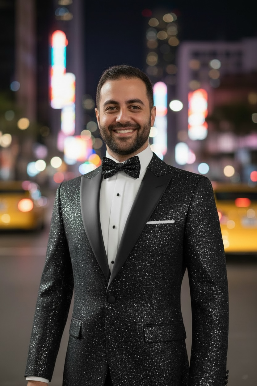 Maenza | J-2426S | Satin Peak Lapel Blazer