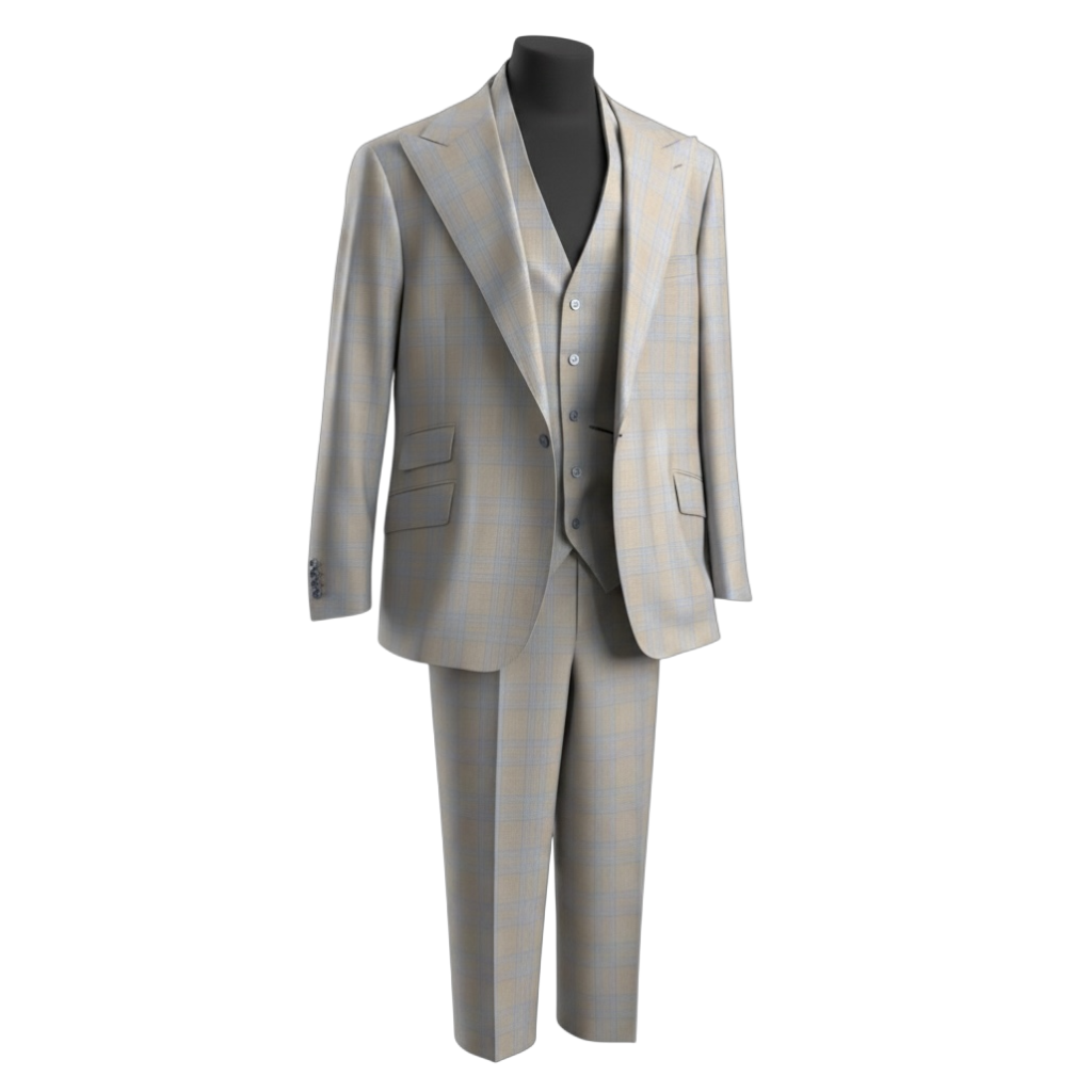 Tiglio | Portofino 1-Button Peak Lapel Vested Suit