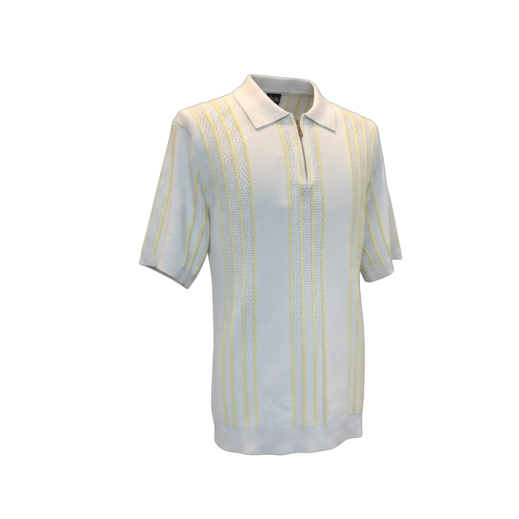 Stacy Adams | 21056 Quarter Zip Short Sleeve Knit Polo