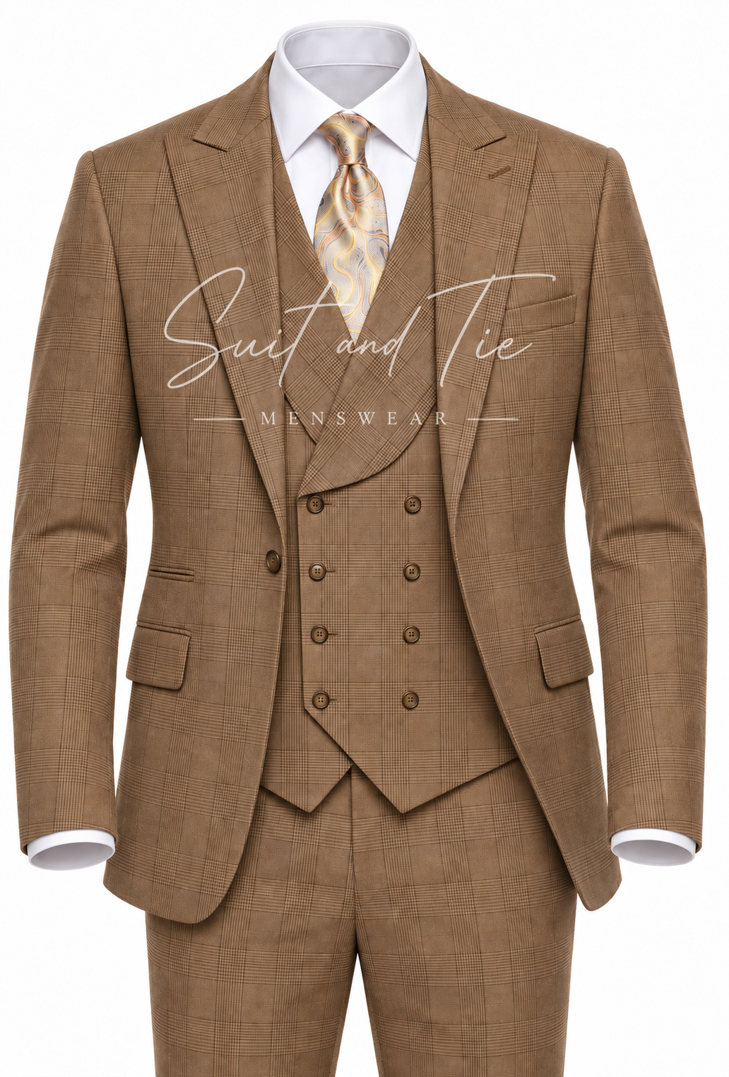Vitali M2823 Three-Piece One-Button Peak Lapel Suit