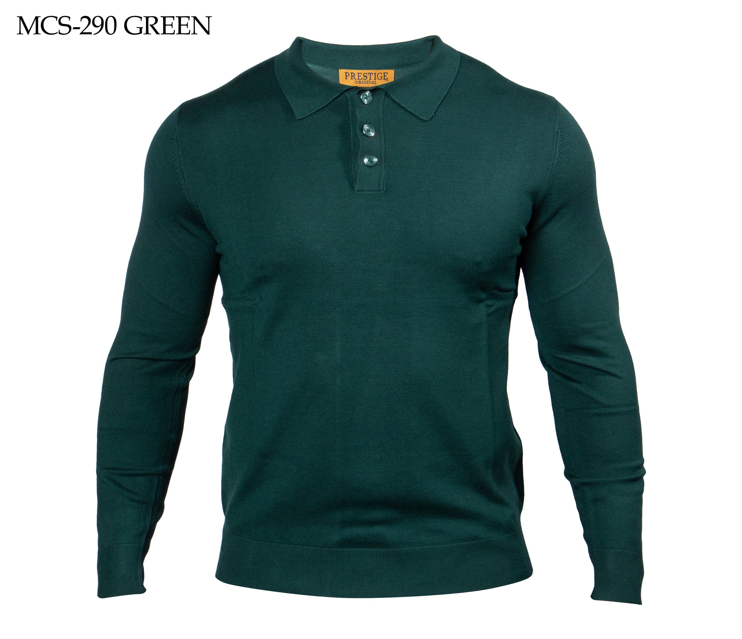 PRESTIGE | LONG SLEEVE 3 BUTTON KNIT SWEATER | MCS-290