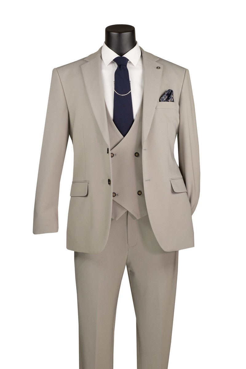 Vinci | MV2K-3 | 3-Piece Peak Lapel Modern Fit Vested Suit