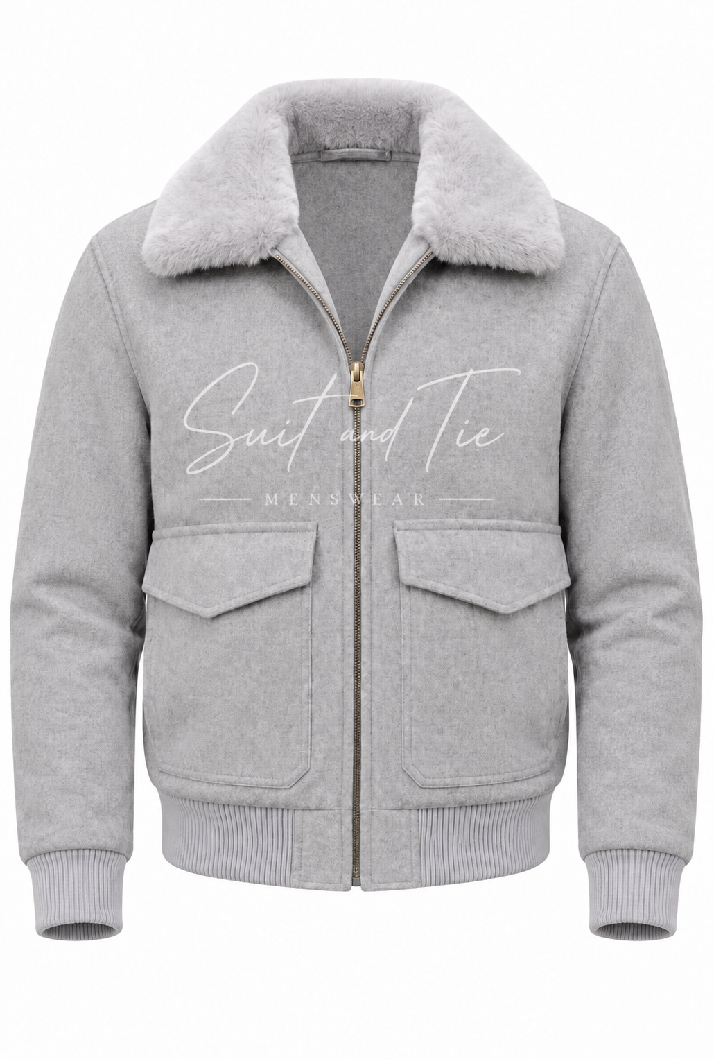 Manzini MZW501 Bomber Jacket with Removable Fur Collar