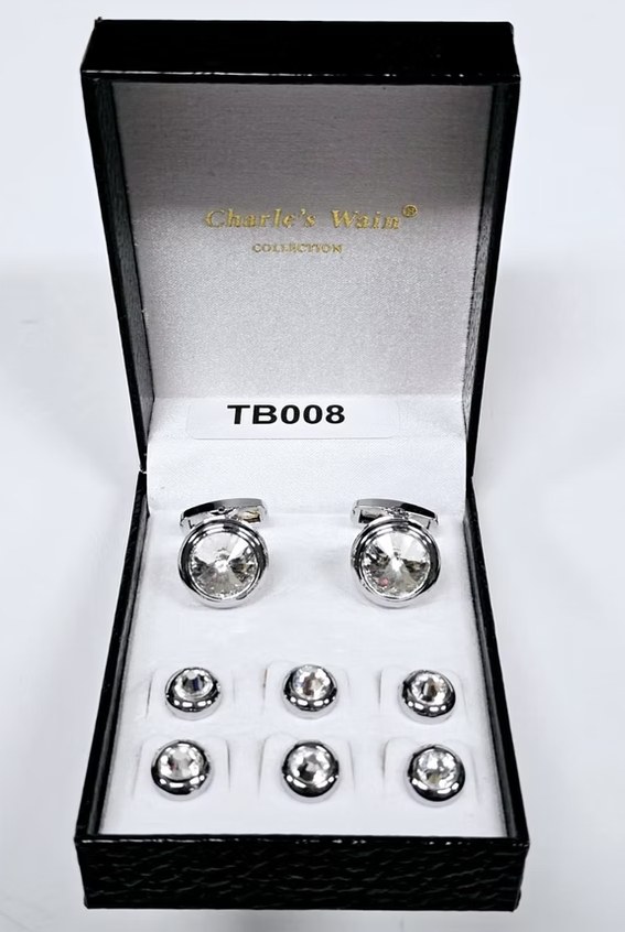Charles Wain TBC-008 Tuxedo Studs & Cufflink Set