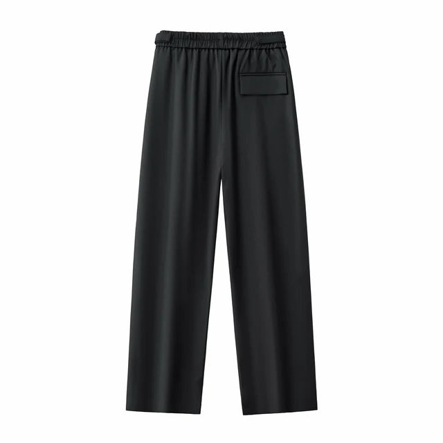 Barocco Men's Pleated Wide-Leg Side-Tab Trousers TC452