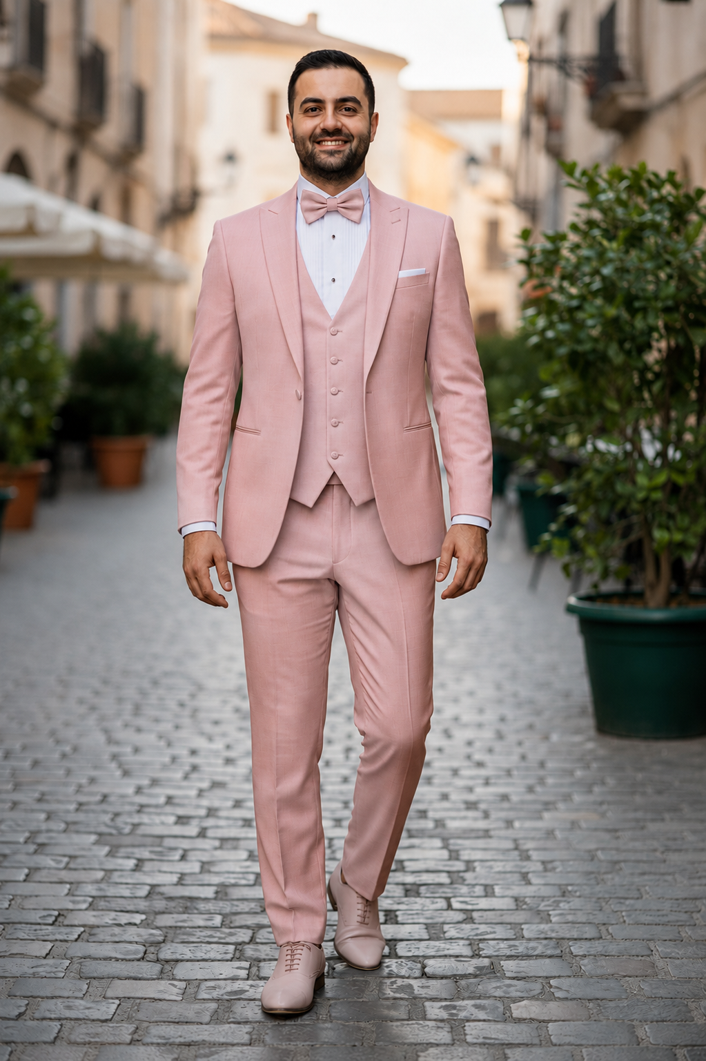 Needle & Stitch | 3-Piece Shawl Lapel Tuxedo With Matching Bow Tie