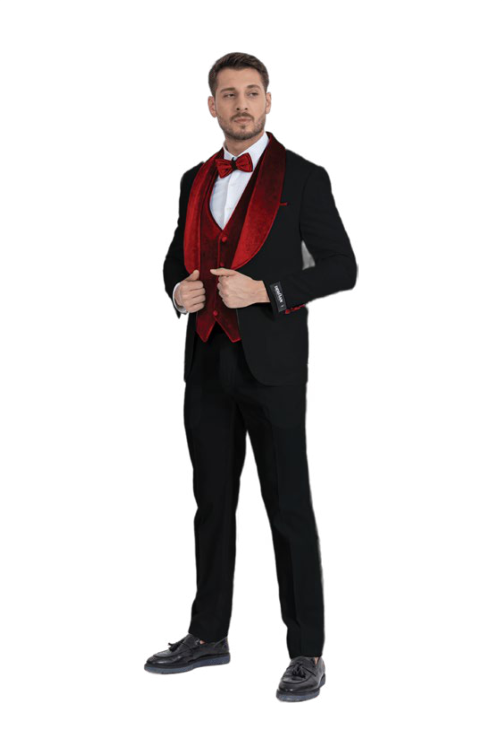 Derman | TXD24 | Velvet Shawl Lapel Tuxedo With Velvet Vest