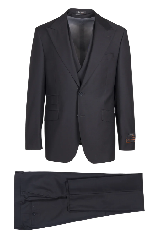 Tiglio | Prosecco Peak Lapel Suit & Double Breasted Vest