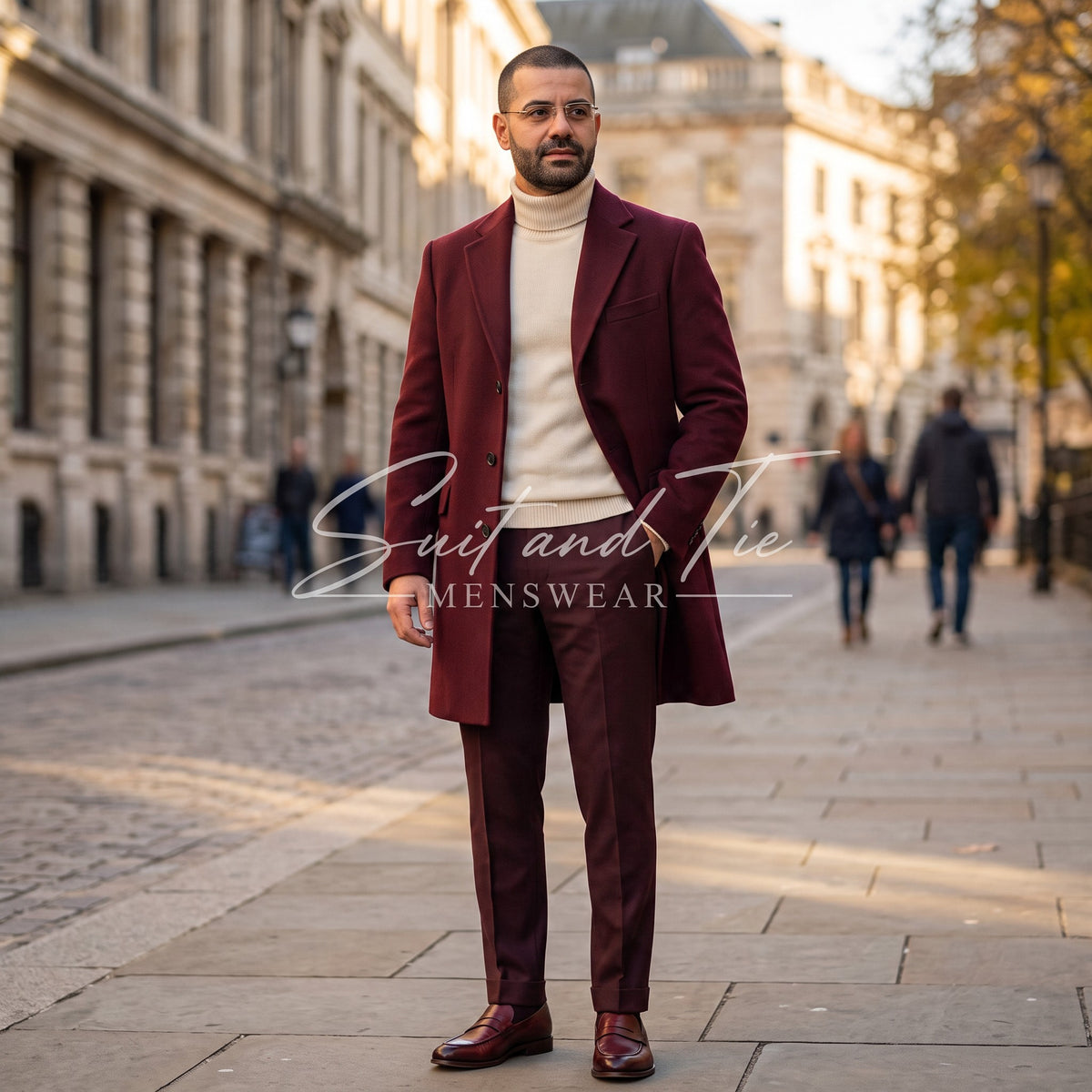 Maenza Wool Peacoat with Notched Lapel W2101