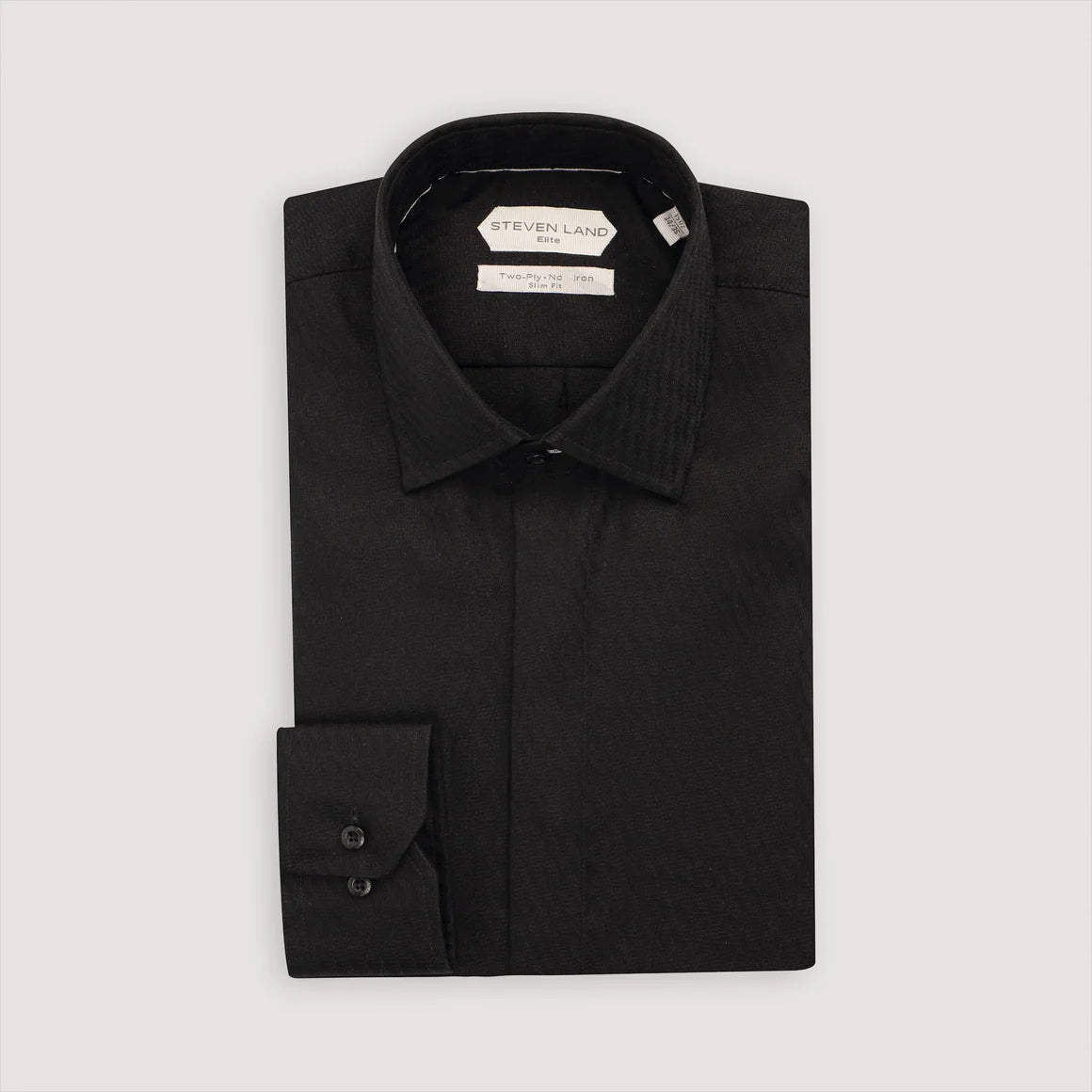 Steven Land Men's Pebbled Cotton Button Cuff Dress Shirt WW26B